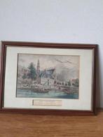 Prent: KEIZERSGRACHT - Westerkerk. Terwen 1858 Amsterdam, Antiek en Kunst, Ophalen