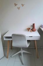 Tamholt bureau van Jysk wit/naturel, Huis en Inrichting, Bureaus, Ophalen, Gebruikt