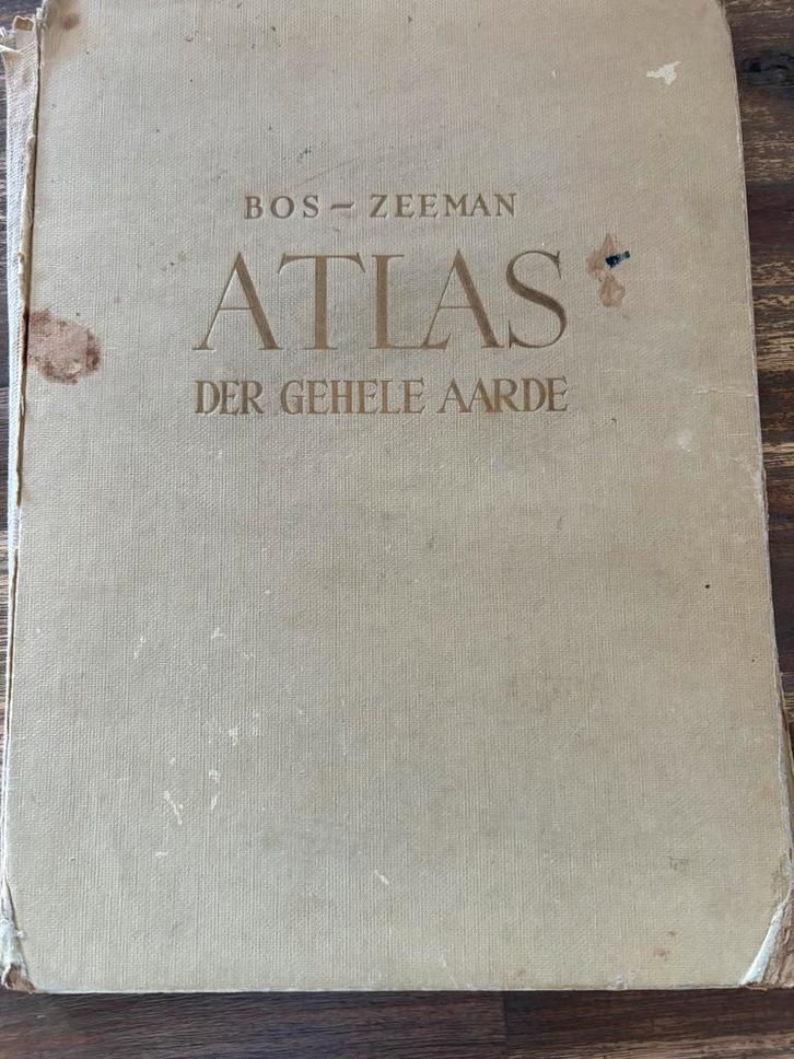 Bos-Zeeman Atlas der Gehele Aarde, Boeken, Atlassen en Landkaarten, Gelezen, Overige atlassen, Wereld, 1800 tot 2000, Ophalen of Verzenden