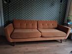 sofacompany 3 zits bank, model Vera, kleur oker/amber/geel, Huis en Inrichting, Ophalen, Minder dan 75 cm, Zo goed als nieuw, Stof