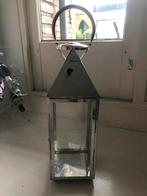 Metalen windlicht kandelaar RVS, Ophalen, Zo goed als nieuw, Metaal, 50 tot 75 cm