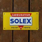 Frans Emaille Schild SOLEX Carburateur Dealer Bord Vintage, Verzamelen, Verzenden, Gebruikt, Reclamebord