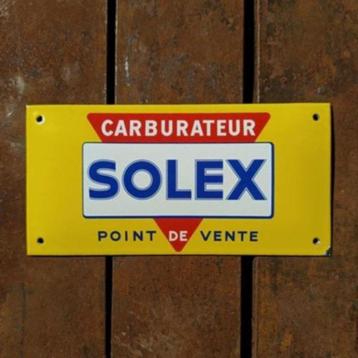 Frans Emaille Schild SOLEX Carburateur Dealer Bord Vintage  beschikbaar voor biedingen