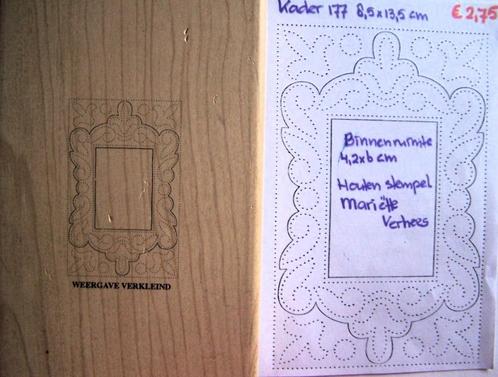 Kader 177 Houten stempel, Hobby en Vrije tijd, Stempelen, Gebruikt, Houten stempel, Ophalen of Verzenden