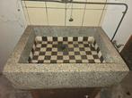 Antieke Granito Wasbak met Schakelvloer, Ophalen, Gebruikt, 50 tot 100 cm, Minder dan 100 cm