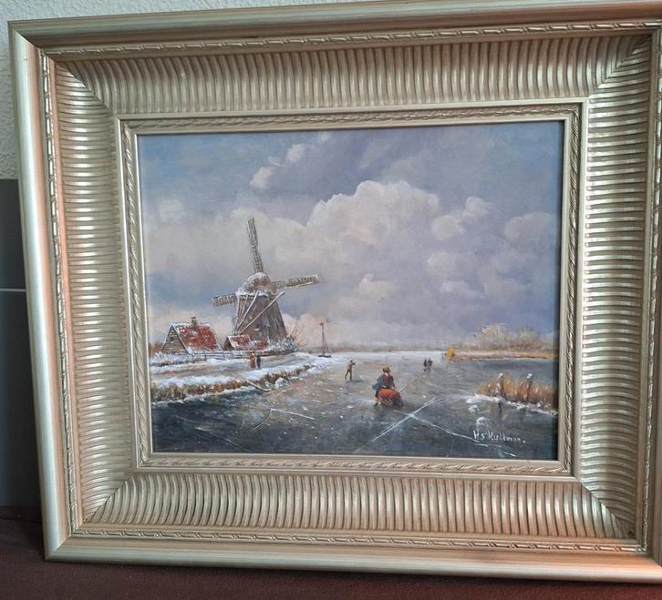 H.S Hultman, Wintergezicht, Antiek en Kunst, Kunst | Schilderijen | Klassiek, Ophalen