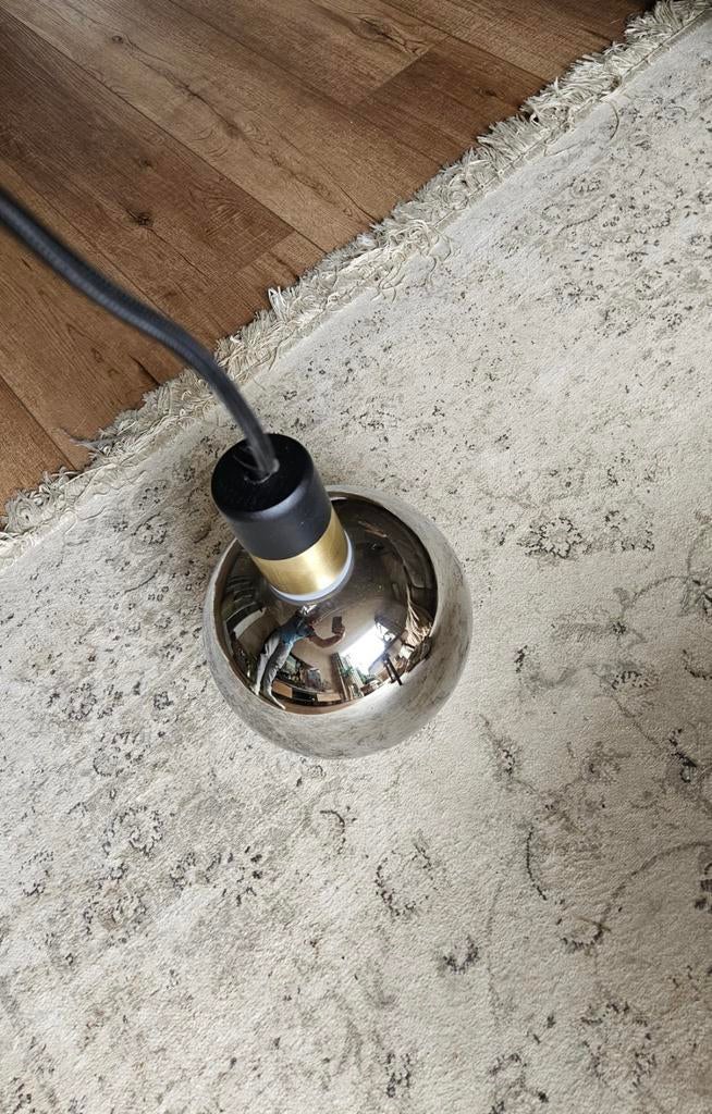 3 hanglampen met spiegelbol, Huis en Inrichting, Ophalen of Verzenden, Zo goed als nieuw