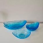 Set Vintage blauw persglas Schalen Schalenset, Ophalen of Verzenden