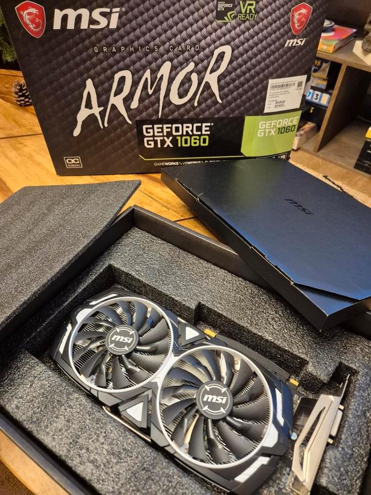 MSI GTX 1060 ARMOR  OC 6GB - Topstaat!, Computers en Software, Videokaarten, Refurbished, Nvidia, PCI-Express 3.0, GDDR5, HDMI