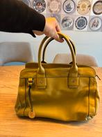 Handtas smaak amsterdam leer, Sieraden, Tassen en Uiterlijk, Tassen | Damestassen, Ophalen of Verzenden, Gebruikt, Geel, Handtas