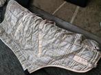 Deken 115-165  kleur roze  met bruin blokjes, Ophalen of Verzenden, Gebruikt, Deken