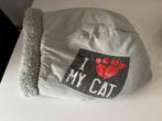 Mand / slaapzak voor kat kitten I love ❤️ my cat, Ophalen, Zo goed als nieuw, Wol