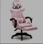 Roze Gaming Bureaustoel met Voetenbank, Ophalen, Gaming bureaustoel, Gebruikt, Bureaustoel