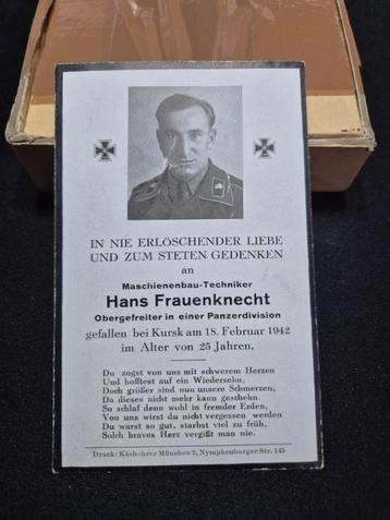 Duitse WOII Prenten - Hans Frauenknecht beschikbaar voor biedingen
