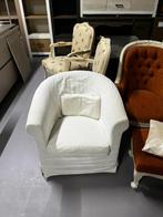 fauteuil, wit met kussen (klassiek stijl), Ophalen, Wit, Nieuw, Eén