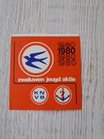 sticker KNVB zwaluwen jeugd aktie 1980, Verzamelen, Ophalen of Verzenden, Zo goed als nieuw, Sport