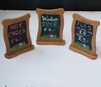 3 st. La Chouffe Biertafel krijtbordjes ( per stuk € 6,00), Ophalen of Verzenden, Gebruikt, Reclamebord, Plaat of Schild, Overige merken