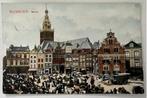 Oude Briefkaart Nijmegen - Markt (1910), Gelopen, Gelderland, Ophalen of Verzenden, Voor 1920