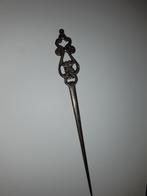 Zilveren 19e Eeuwse haarspeld hoedenspeld, Ophalen of Verzenden