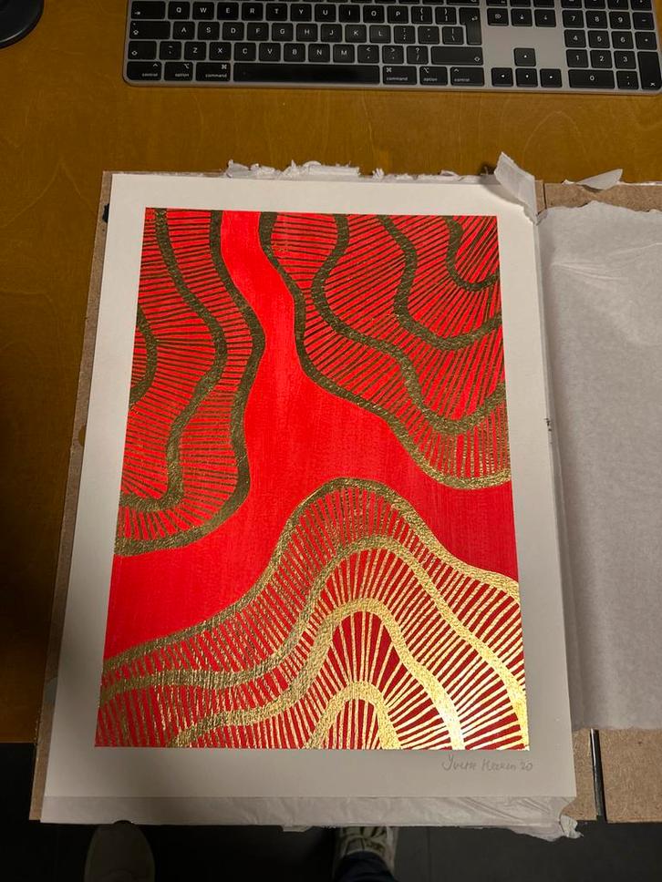 Origineel Kunstwerk Yvette Heeren (2020) 30x40, Antiek en Kunst, Kunst | Tekeningen en Foto's, Ophalen of Verzenden