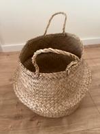 Zeegras Mand Beige Bruin - 40cm, Mand, Rond, Ophalen of Verzenden, Zo goed als nieuw