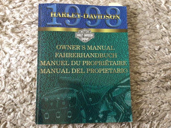 Harley Davidson owner Manual 1998 diverse types, Motoren, Handleidingen en Instructieboekjes, Harley-Davidson of Buell, Ophalen of Verzenden