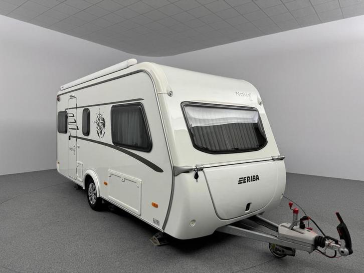 Eriba Nova Light 470 Mover Cassetteluifel Rolbed, Caravans en Kamperen, Caravans, Bedrijf, tot en met 4, Rondzit, Eriba, 2 aparte bedden