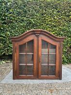 Antieke/vintage vitrinekast, Huis en Inrichting, Ophalen, Gebruikt, 25 tot 50 cm, 150 tot 200 cm