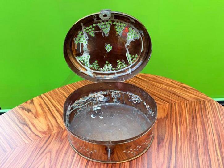Koperen Sieradenkistje, Antiek en Kunst, Antiek | Woonaccessoires, Ophalen of Verzenden