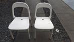 2 wite kunststof stoelen, Tuin en Terras, Ophalen, Gebruikt