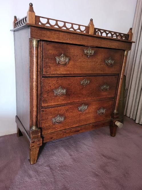 Empire eiken commode, Antiek en Kunst, Antiek | Meubels | Kasten, Ophalen