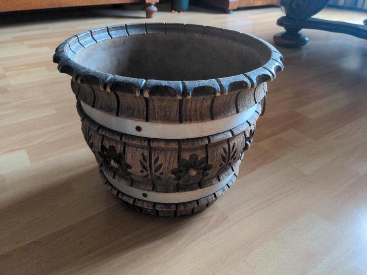 Vintage Emsa bloempot – W. Germany, Tuin en Terras, Bloempotten, Zo goed als nieuw, Kunststof, Binnen, Balkon, Tuin, Minder dan 40 cm