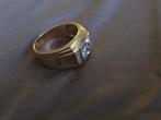 Gouden 14K heren zegelring, Sieraden, Tassen en Uiterlijk, Ringen, 20 of groter, Heer, Ophalen of Verzenden, Zo goed als nieuw