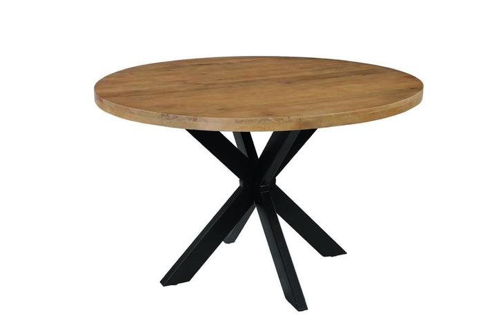 Eettafel Mango Industrieel Metalen Poot Japandi, Huis en Inrichting, Tafels | Eettafels, Nieuw, 100 tot 150 cm, 100 tot 150 cm