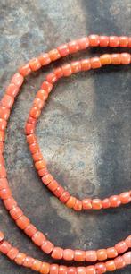 fijne bloedkoraal ketting,14 krt slotje, 52 cm, Verzenden, Zo goed als nieuw, Rood