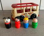 Fisher Price schoolbus vintage retro met 3 poppetjes en hond, Kinderen en Baby's, Speelgoed | Fisher-Price, Ophalen of Verzenden