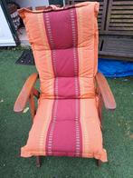4 hardhouten stoelen in goede staat, Tuin en Terras, Tuinmeubel-accessoires, Gebruikt, Ophalen