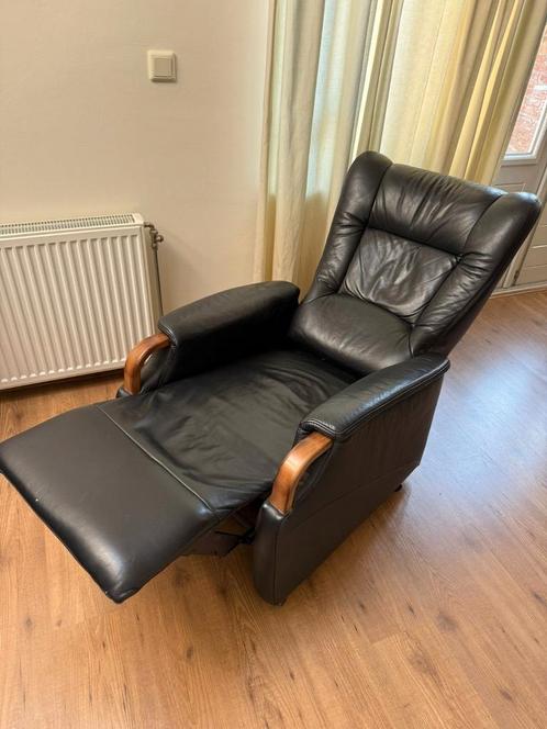 Himolla sta op / relaxfauteuil, Huis en Inrichting, Fauteuils, Zo goed als nieuw, Leer, Ophalen of Verzenden