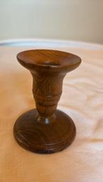 Oude houten kandelaar 9 cm, Ophalen of Verzenden, Overige materialen