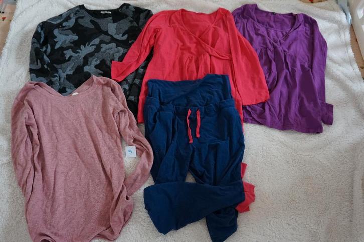 pakket positiekleding zwangerschapskleding maat s en m, Kleding | Dames, Positiekleding, Gedragen, Maat 38/40 (M), Overige kleuren