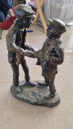 oud brocant beeld boertje handgeklap, Antiek en Kunst, Ophalen of Verzenden