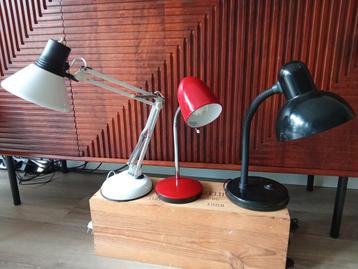Vintage bureaulampen jaren '70 & '80. beschikbaar voor biedingen