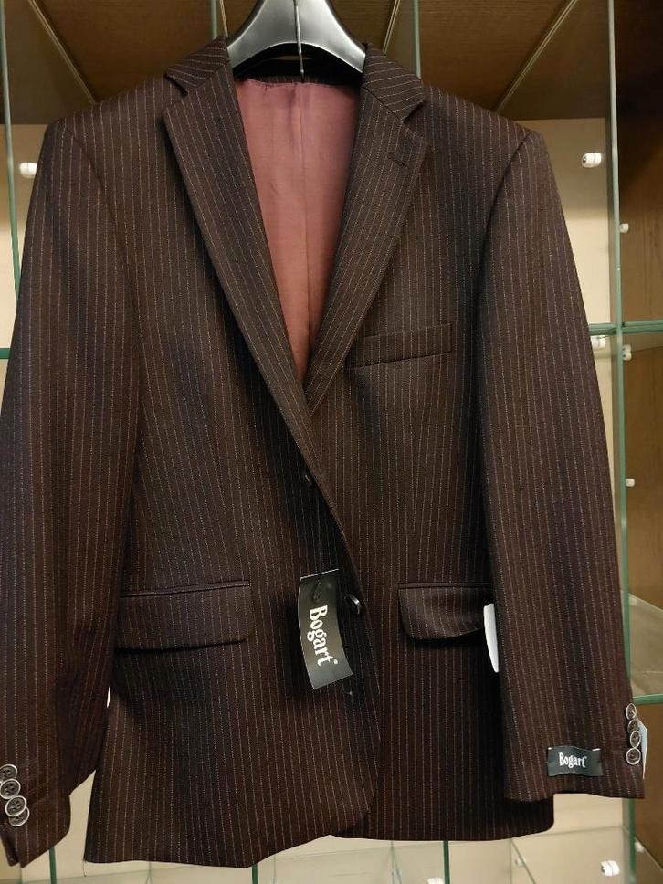 Nieuw kolbert Bogart kwartmaat 650 / 52 (2), Kleding | Heren, Kostuums en Colberts, Nieuw, Maat 52/54 (L), Bruin, Ophalen of Verzenden