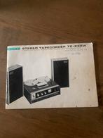 Sony TC-230 W stereo bandrecorder handleiding manual, Audio, Tv en Foto, Ophalen of Verzenden, Bandrecorder