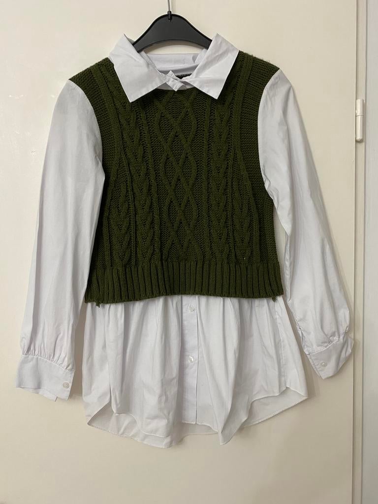 Leuke dames overhemd met gilet maat 36 €5, Ophalen of Verzenden, Zo goed als nieuw