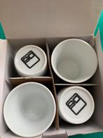 Loods 5 4 stuks mokky bekers nieuw wit stapelbaar koffie new, Huis en Inrichting, Keuken | Servies, Verzenden, Nieuw, Effen, Kop(pen) en/of Schotel(s)