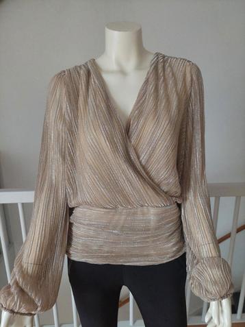 Blouse goudkleurig met zilver Maat XL nieuwstaat beschikbaar voor biedingen