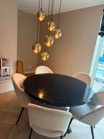 Eettafel met stoelen, Huis en Inrichting, Ophalen, Rond, Zo goed als nieuw, Minder dan 50 cm