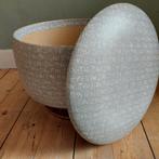 Lucky Vintage prachtige sixties poef naaimand voetenbank, Ophalen, Minder dan 50 cm, Lucky Vintage, Rond