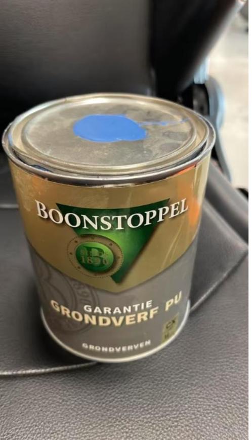 Nieuw! Boonstoppel garantie grondverf PU Kleur 7027, Doe-het-zelf en Verbouw, Verf, Beits en Lak, Nieuw, Verf, Minder dan 5 liter